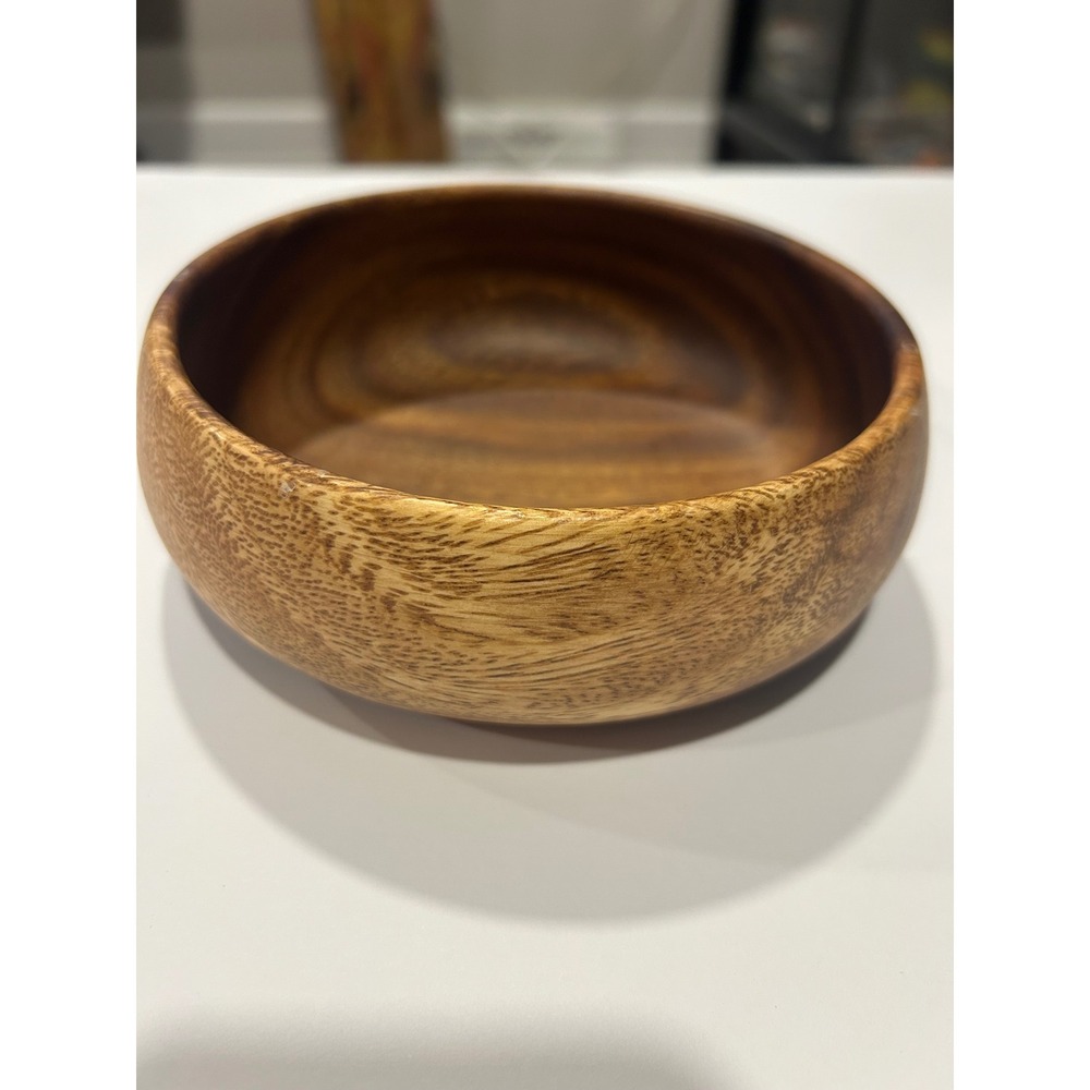 Pacific Merchants Acaciaware Round Calabash Wood Bowl 6x2 Acacia Wood K0460 - Picture 3 of 5